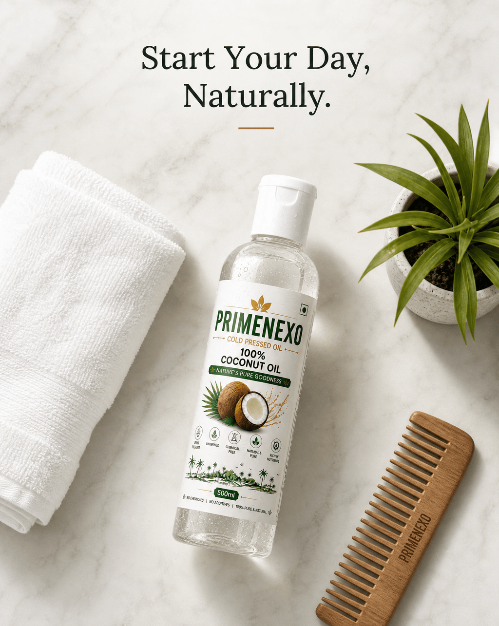 Pure Cold Pressed Coconut Oil (500ml) - Primenexo