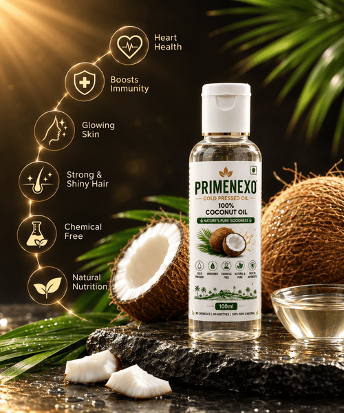 Pure Cold Pressed Coconut Oil Combo (3 × 100ml) - Primenexo
