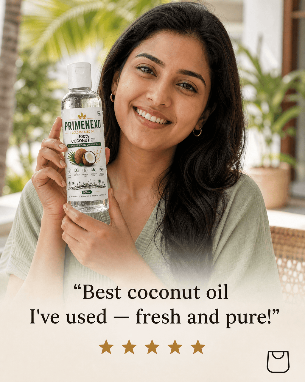 Pure Cold Pressed Coconut Oil Combo (3 × 100ml) - Primenexo