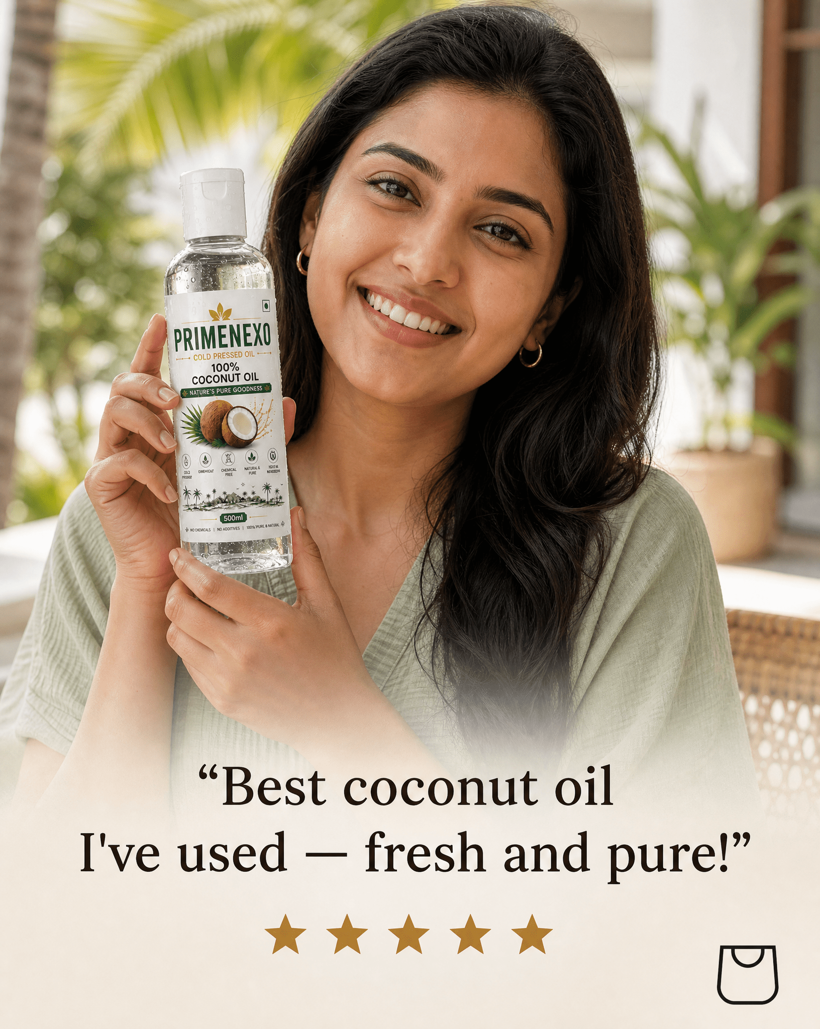 Pure Cold Pressed Coconut Oil Combo (3 × 100ml) - Primenexo